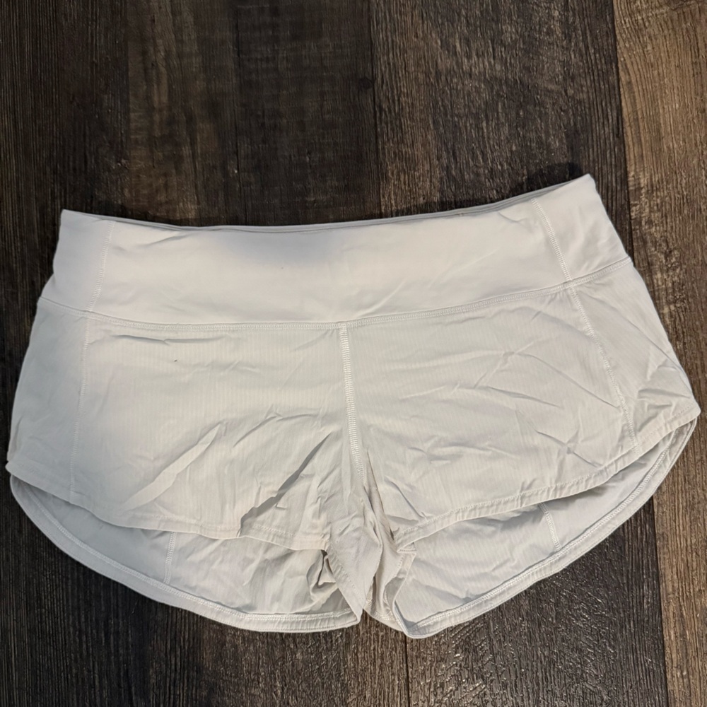 Lululemon Speed Up White Shorts